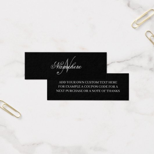 Unique Personalized Black and White Name Monogram (Office)