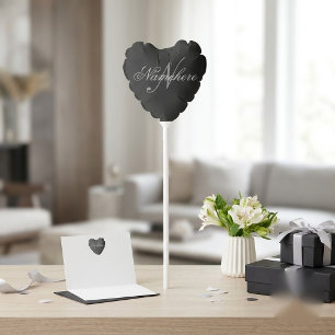 Unique Personalized Black and White Name Monogram Balloon