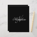 Unique Personalized Black and White Name Monogram Letterhead<br><div class="desc">Personalized Unique Black and White Name Monogram Design for anyone.</div>