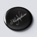 Unique Personalized Black and White Name Monogram Magnet<br><div class="desc">Personalized Unique Black and White Name Monogram Design for anyone.</div>