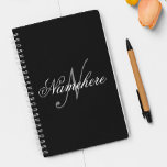 Unique Personalized Black and White Name Monogram Planner<br><div class="desc">Personalized Unique Black and White Name Monogram Design for anyone.</div>