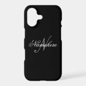 Unique Personalized Black and White Name Monogram  Samsung Galaxy Case (Back)