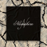 Unique Personalized Black and White Name Monogram Scarf<br><div class="desc">Personalized Unique Black and White Name Monogram Design for anyone.</div>