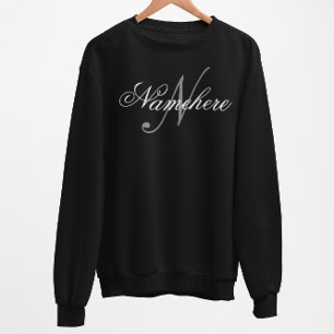 Unique Personalized Black and White Name Monogram  Sweatshirt