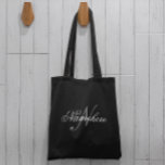 Unique Personalized Black and White Name Monogram Tote Bag<br><div class="desc">Personalized Unique Black and White Name Monogram Design for anyone.</div>