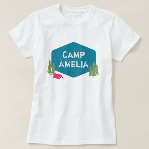 Unique Personalized Camp Name Birthday Party T_Shirt