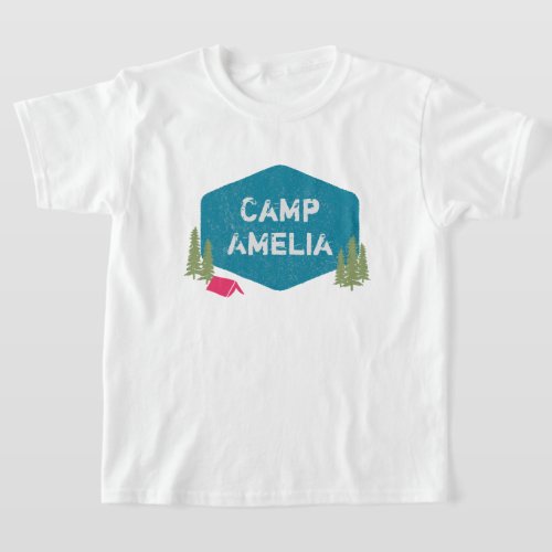 Unique Personalized Camp Name Birthday Party T_Shirt