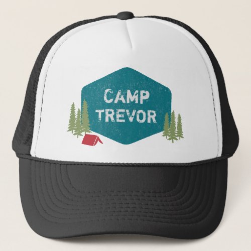 Unique Personalized Camp Name Birthday Party Trucker Hat