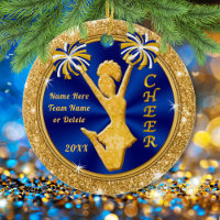 Unique Personalized Cheerleader Christmas Ornament