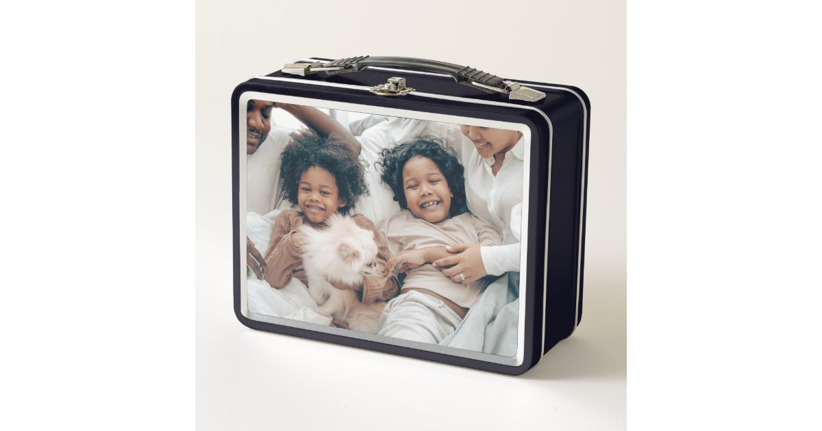 Unique personalized custom metal lunch box | Zazzle