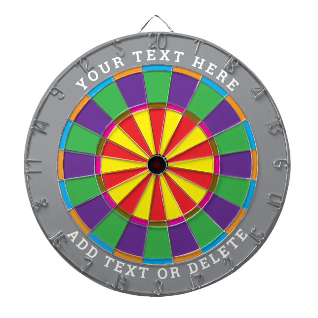 Unique Personalized Customizable Dartboard (Front)