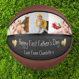 Unique Personalized First Fathers Day Mini Basketball