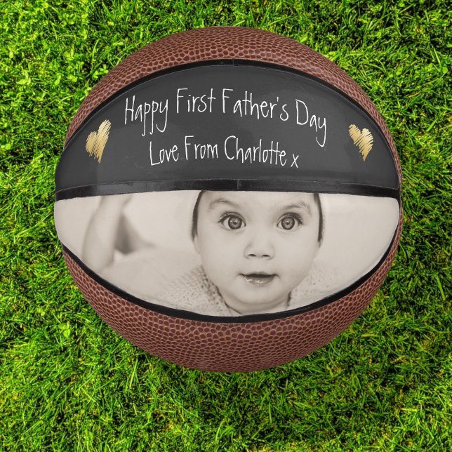 Unique Personalized First Fathers Day Mini Basketball (Creator Uploaded)