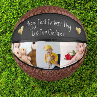 Unique Personalized First Fathers Day Mini Basketball