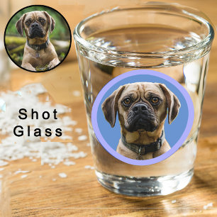 Unique Personalized First Pet Dog Lover Photo Gift Shot Glass