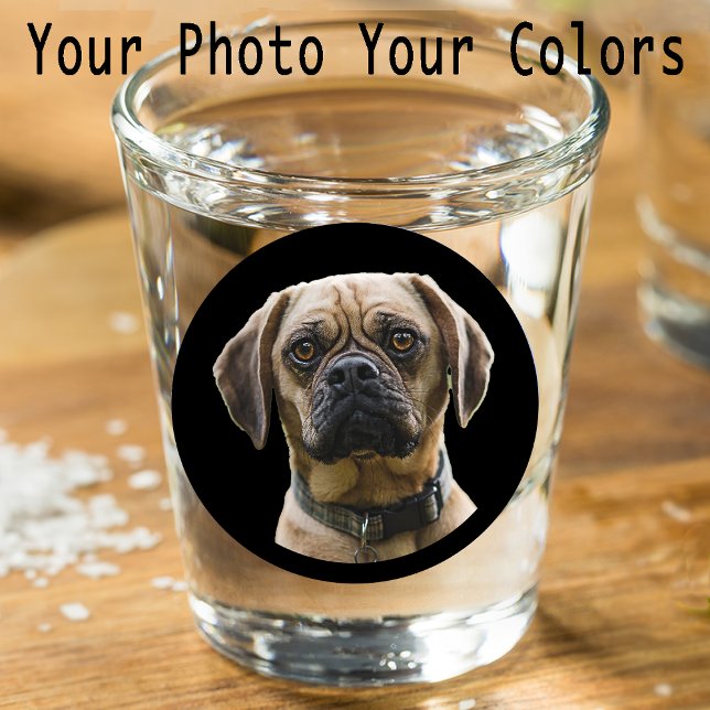 Unique Personalized First Pet Dog Lover Photo Gift Shot Glass (Creator Uploaded)
