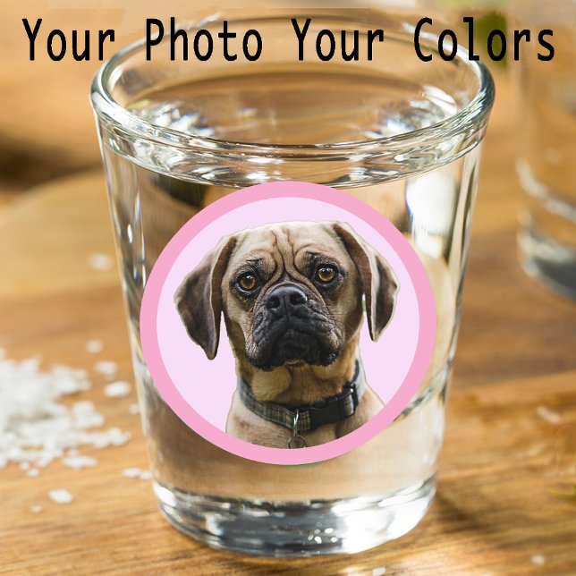 Unique Personalized First Pet Dog Lover Photo Gift Shot Glass (Creator Uploaded)
