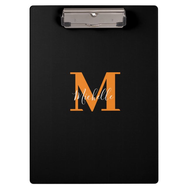 Unique Personalized Initials and Name Monogram Clipboard (Front)