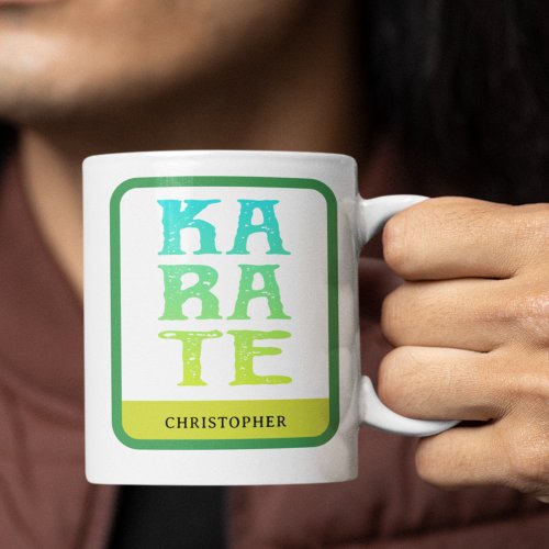 Unique Personalized Karate Coffee Mug