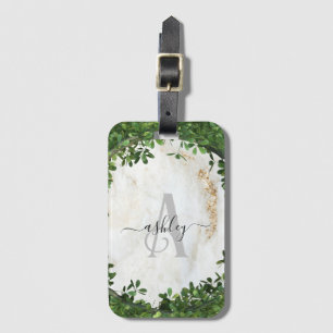 Unique Personalized Keychain with Botanical Theme Luggage Tag