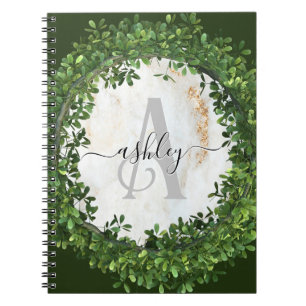 Unique Personalized Keychain with Botanical Theme Notebook