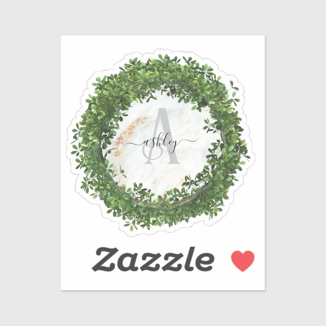 Unique Personalized Keychain with Botanical Theme Sticker (Sheet)