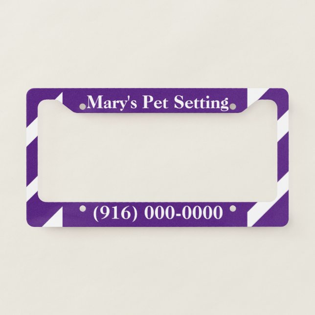 Unique Personalized  License Plate Frame (Front)