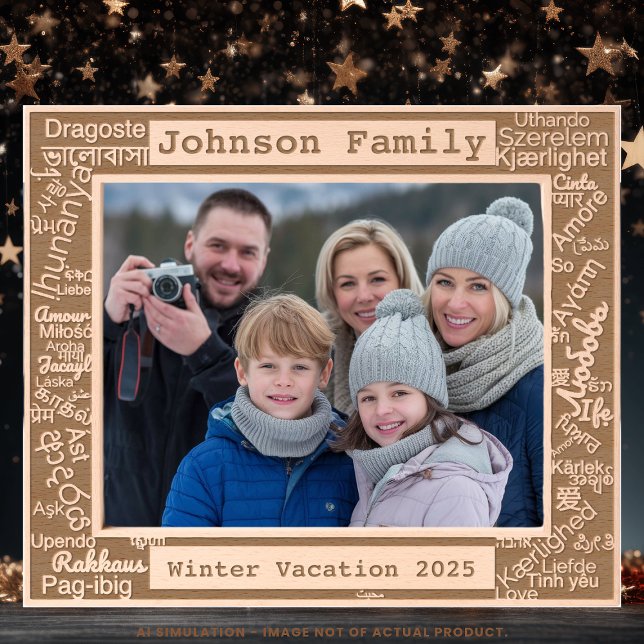 Unique Personalized 'LOVE' in 50 Languages Modern Engraved Frames (Creator Uploaded)