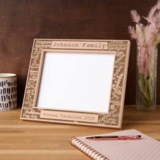 Unique Personalized 'LOVE' in 50 Languages Modern Etched Frames