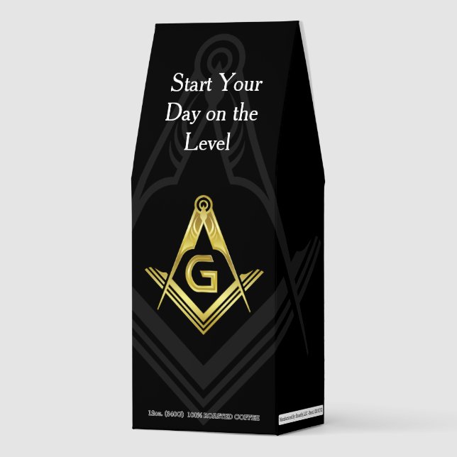 Unique Personalized Masonic Party Favors |  Roasted Coffee (Front)