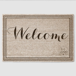 Unique & Personalized Modern Calligraphy Design Fiber Doormat