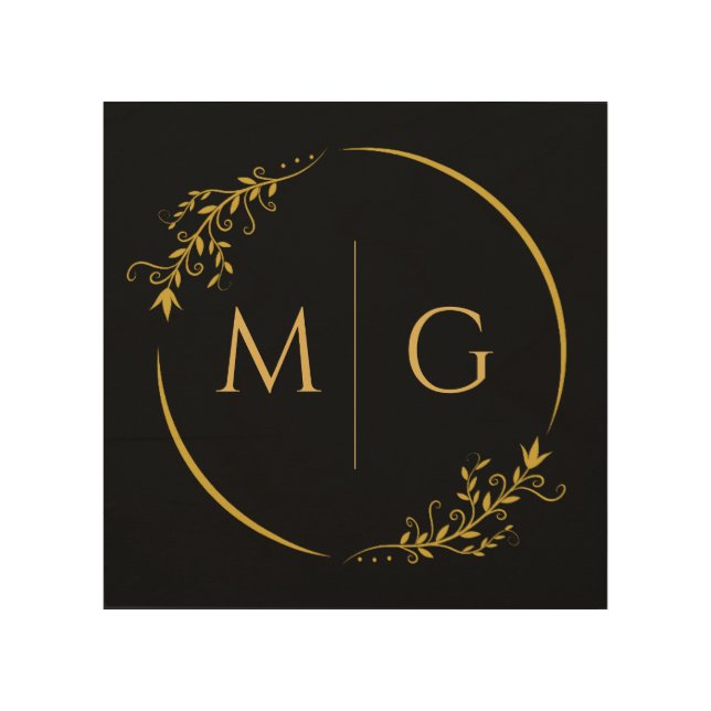 Unique Personalized Monogram Wood Wall Accent Art (Front)
