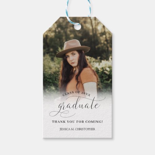 Unique Personalized Photo Graduation Thank You Gift Tags