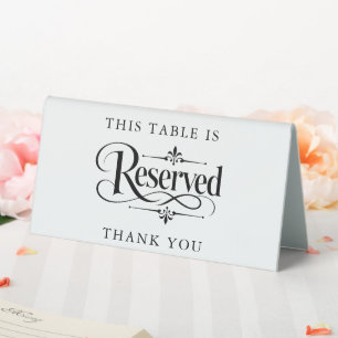 Unique Personalized Reserved Table Tent Sign Displ