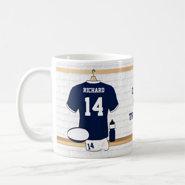 Unique Personalized Rugby Fan mugs (Left)