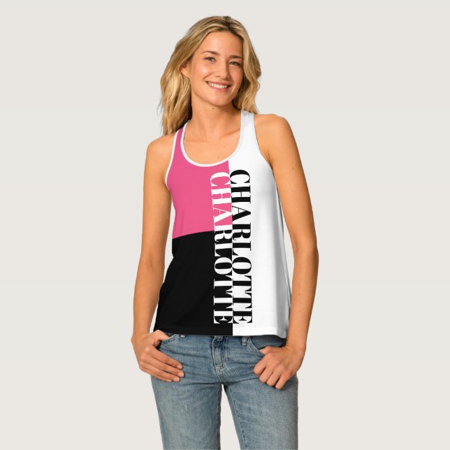 Unique Personalized Three-Tone Tank Top (Front Full)