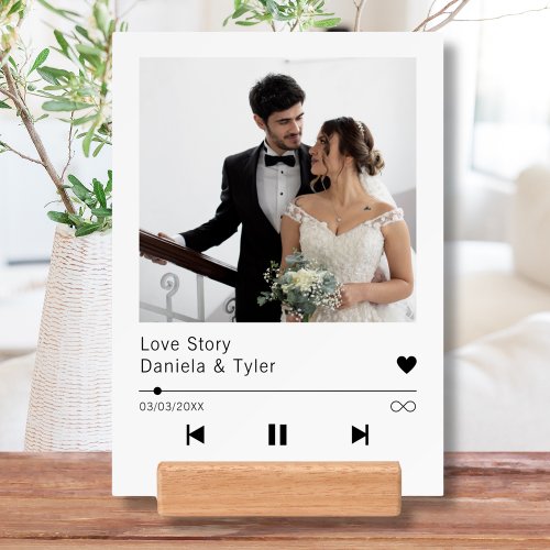 Unique Personalized Wedding Photo Song Plaque Holder