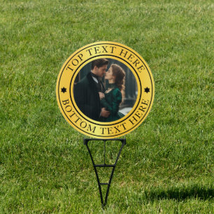 Unique Personalized Yard Sign with Text & Logo
