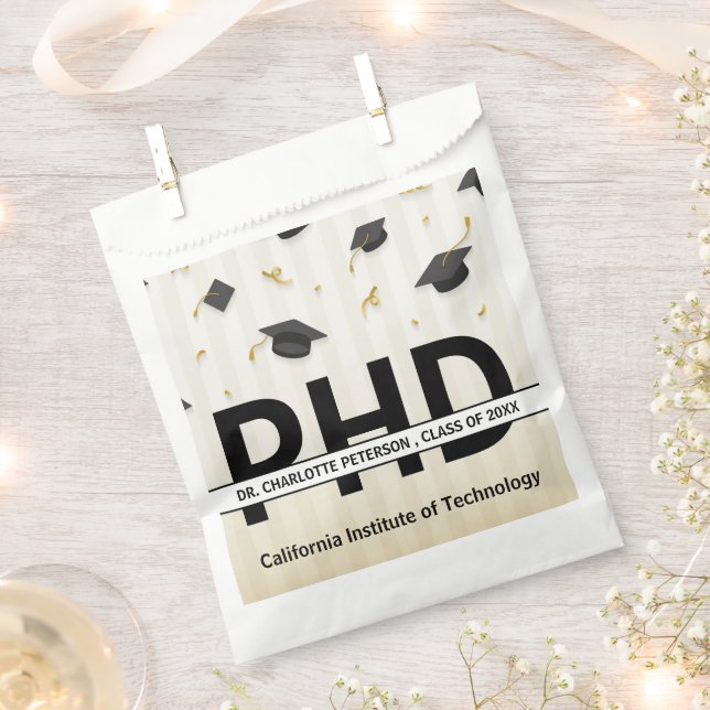 Unique PhD Doctoral Graduation Party  Favor Bag (Clipped)