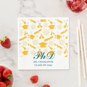 Unique PHD Graduation Party Napkins