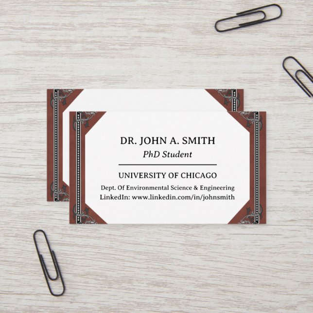 grad student business card What Should be on a for a or Recent Grad? Graduate Student Business Card Order