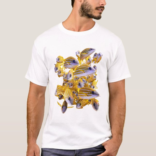 Unique Photo Art Shirt - Yellow Fishes (Front)