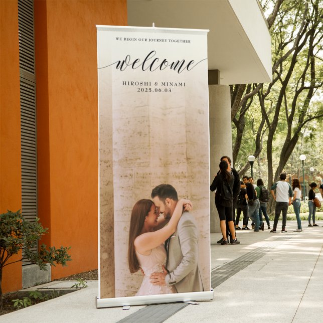 Unique Photo Display with Custom Couple Image  Retractable Banner (Creator Uploaded)