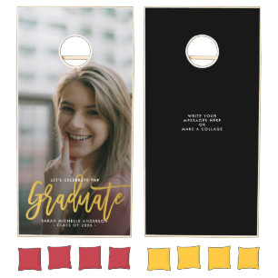 Unique Photo Graduation Party Welcome Sign Cornhole Set