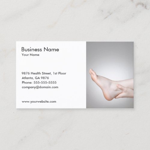 Unique Photo of Womans Ankle Medical Business Card