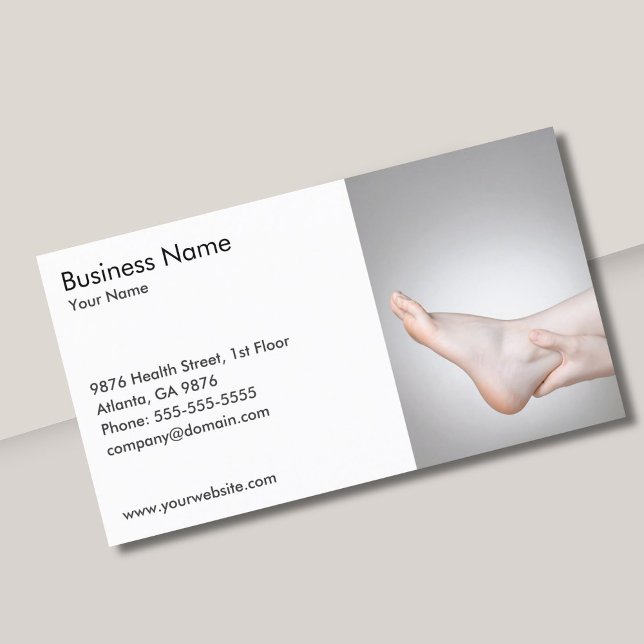 Unique Photo of Woman's Ankle Medical Business Card (Creator Uploaded)