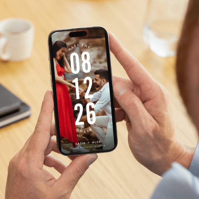 Unique Photo Wedding Save the Date (Unique Photo Wedding Save the Date)