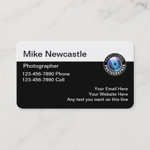 Unique Photographer Business Card