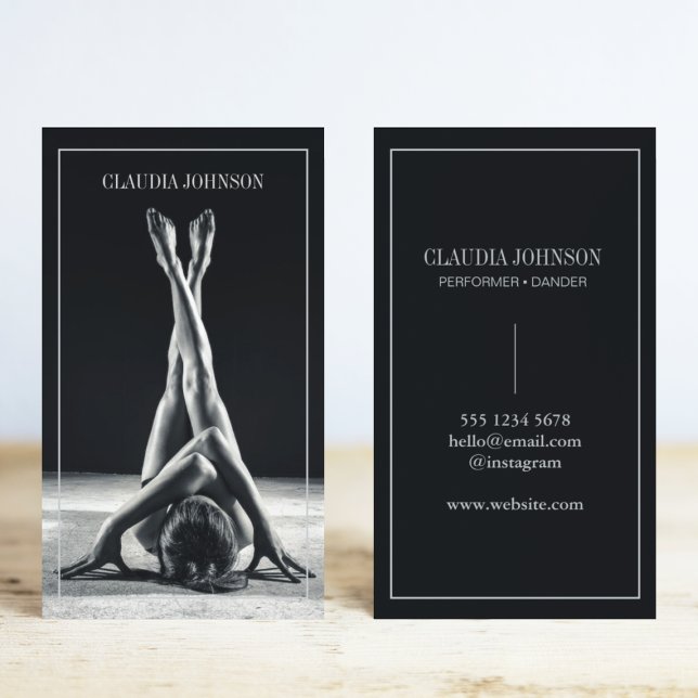 Unique Photography Modeling Performer Dancer   Business Card (Creator Uploaded)