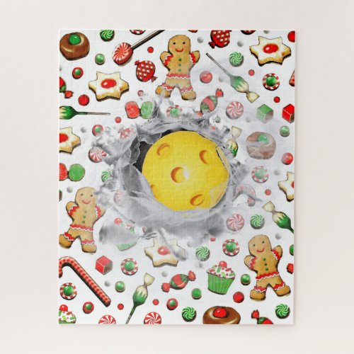 Unique Pickleball Holiday Gift Jigsaw Puzzle